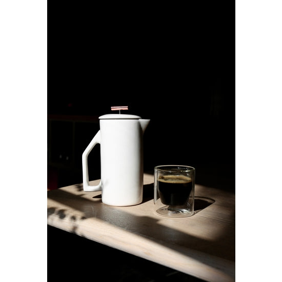 Cream Ceramic French Press