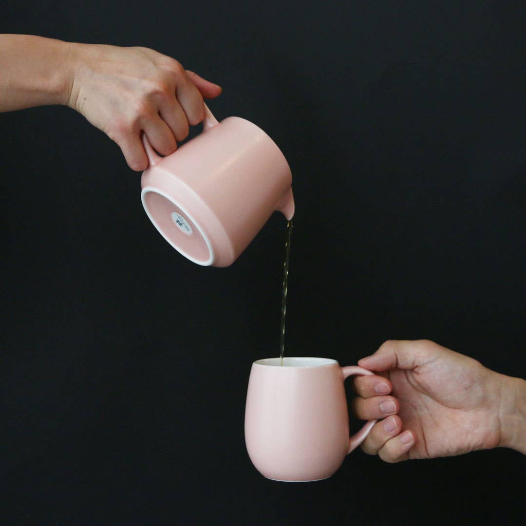 Matte Pink Ceramic Coffee Server  - Japanese Ceramic - Origami