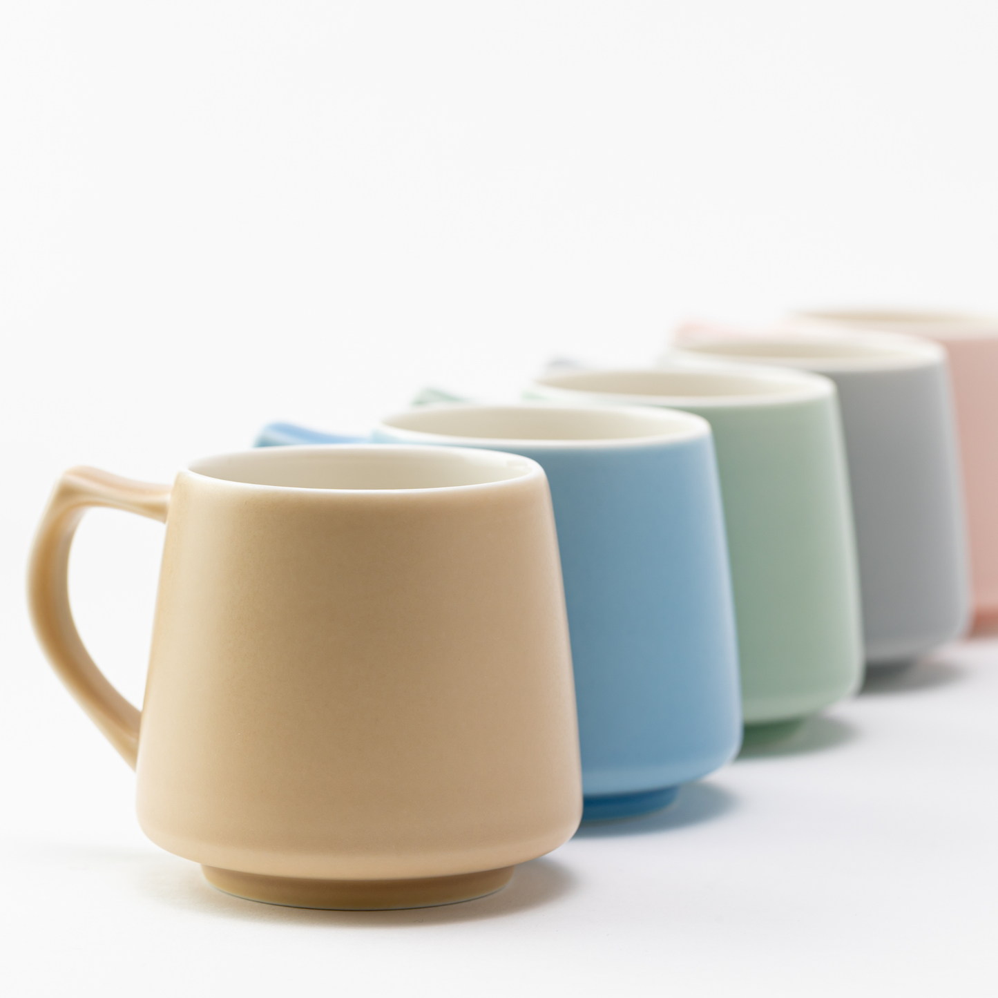 Matte Beige Aroma Mug - Japanese Porcelain - Origami