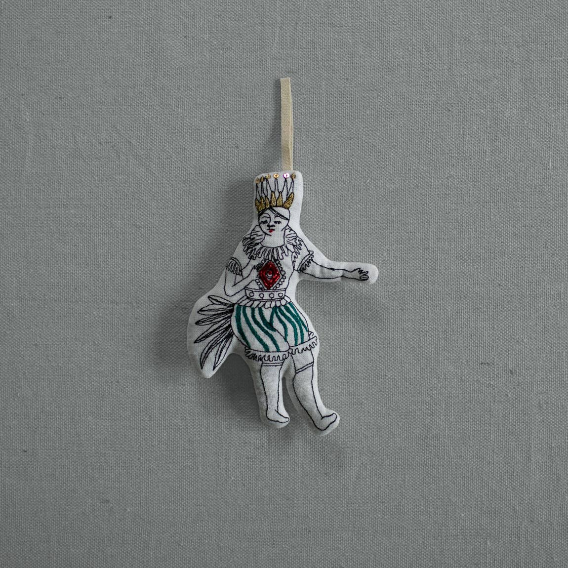 Mini Dancing Jester - Cotton & Lavender filled Ornament - Skippy Cotton