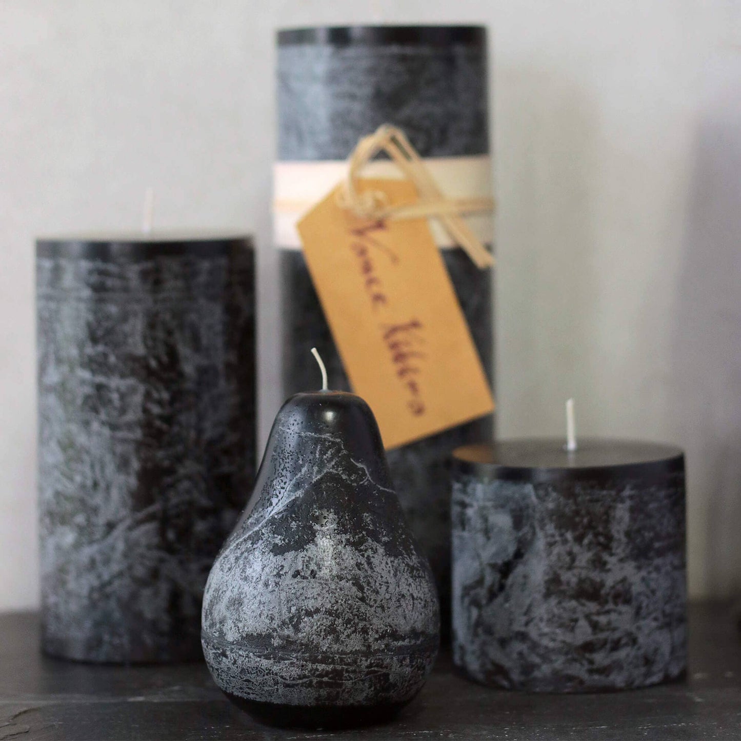 9" x 3" - Pillar Candle - Black