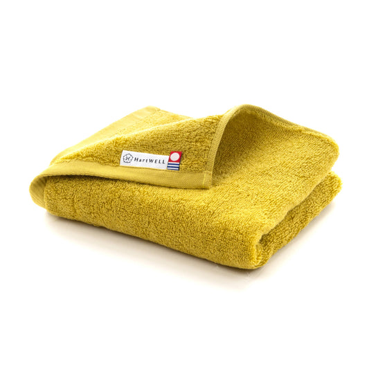 Mokomoko Face Towel - Yellow - Hartwell Imabari Japan