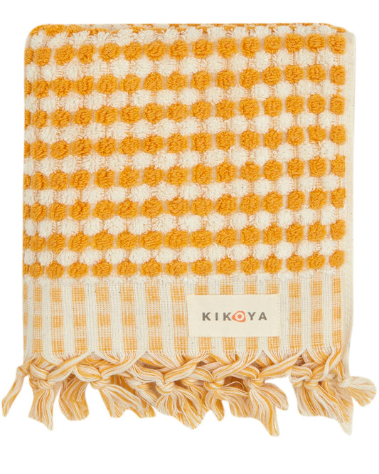 Bubble Hand-loomed Turkish Hand Towel - Mustard