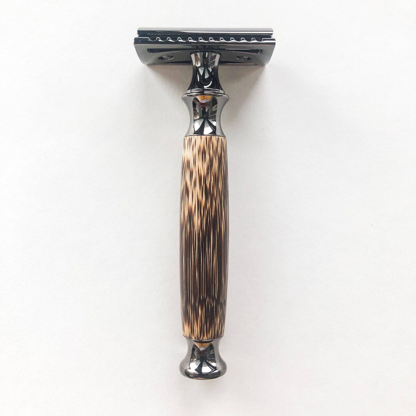 Bamboo Safety Razor - Rose Gold with Straight Handle