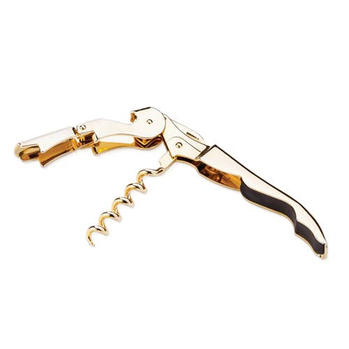 Double Hinged Corkscrew in Gold