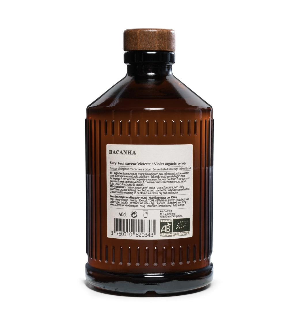 Bacanha Raw Violet Syrup - Organic 13.5