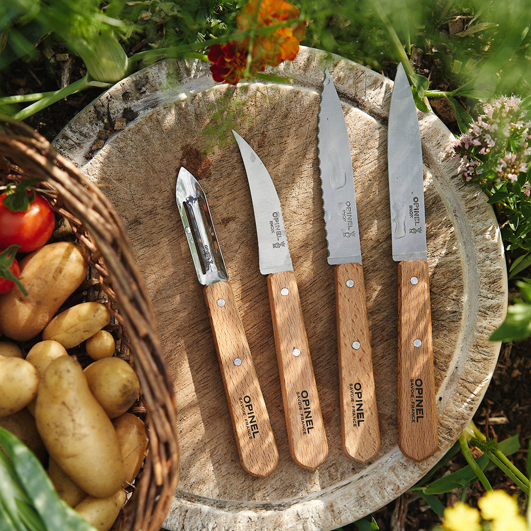 The Essentials Small Kitchen Knife Sets - Natural - Opinel