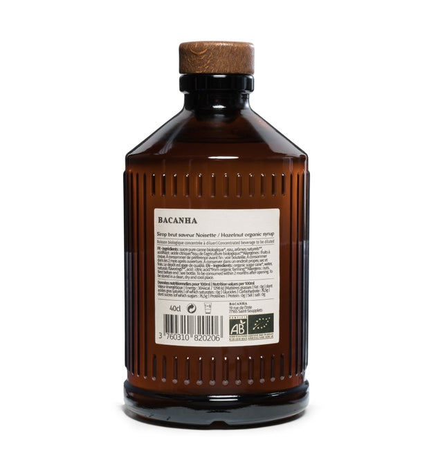 Bacanha Raw Hazelnut Syrup - Organic - 13.5 oz.