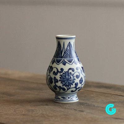 Hand Painted Small Porcelain Vase - Jingdezhen, China