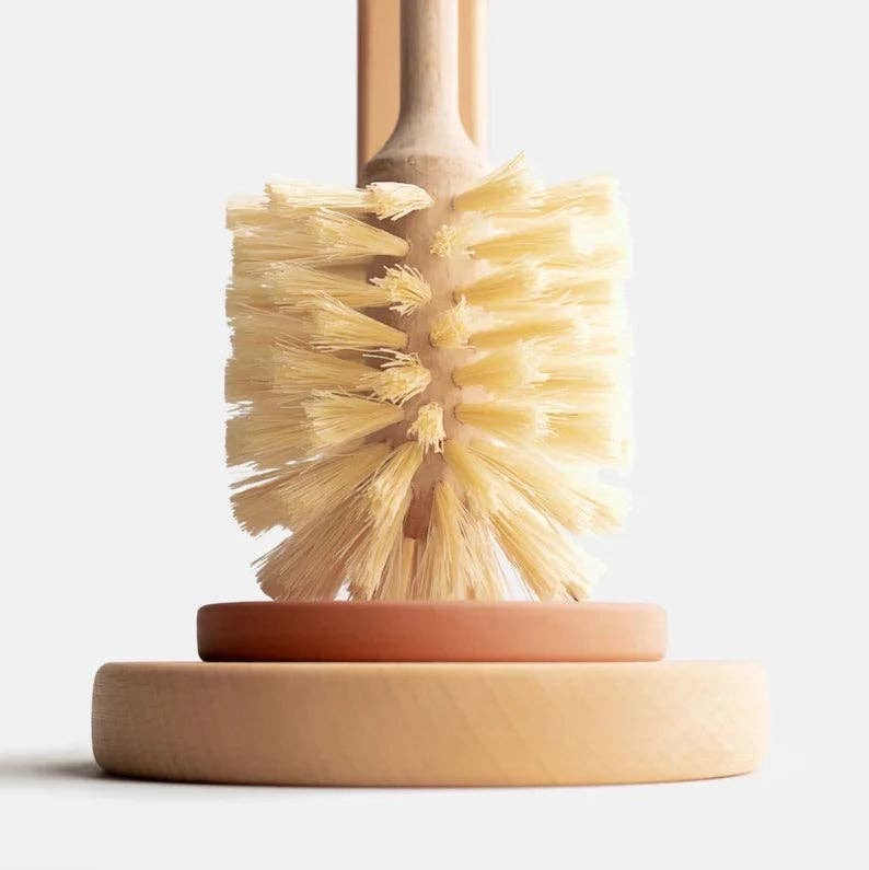 Plastic Free Toilet Brush  - Natural Sisal Bristle: Brush & Stand