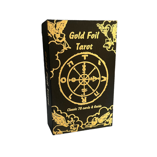 Gold Foil Tarot Deck - Premium Waterproof PVC Cards & Guide