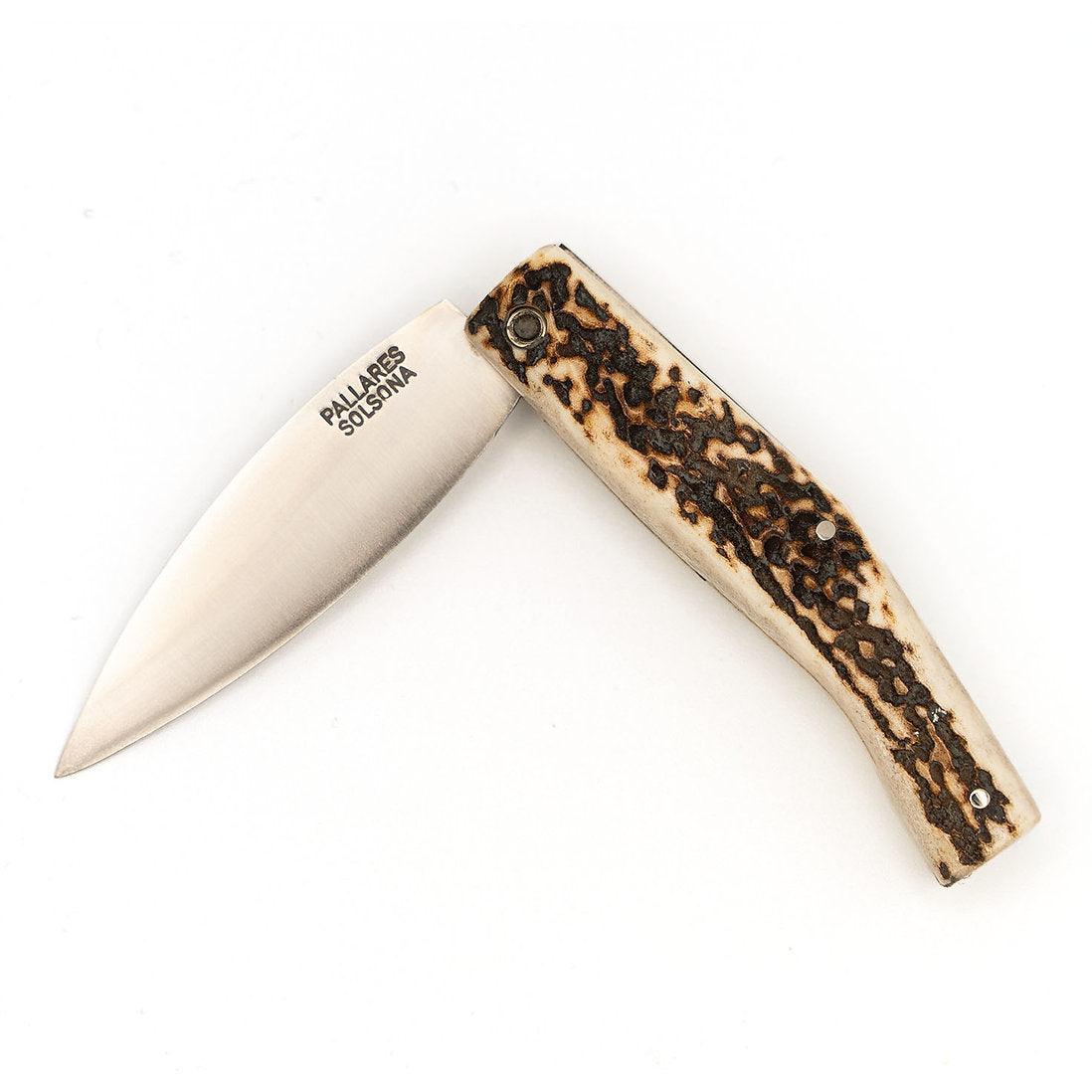 Busa Deer Horn Handle Pocket Knife - Stainless Steel Blade