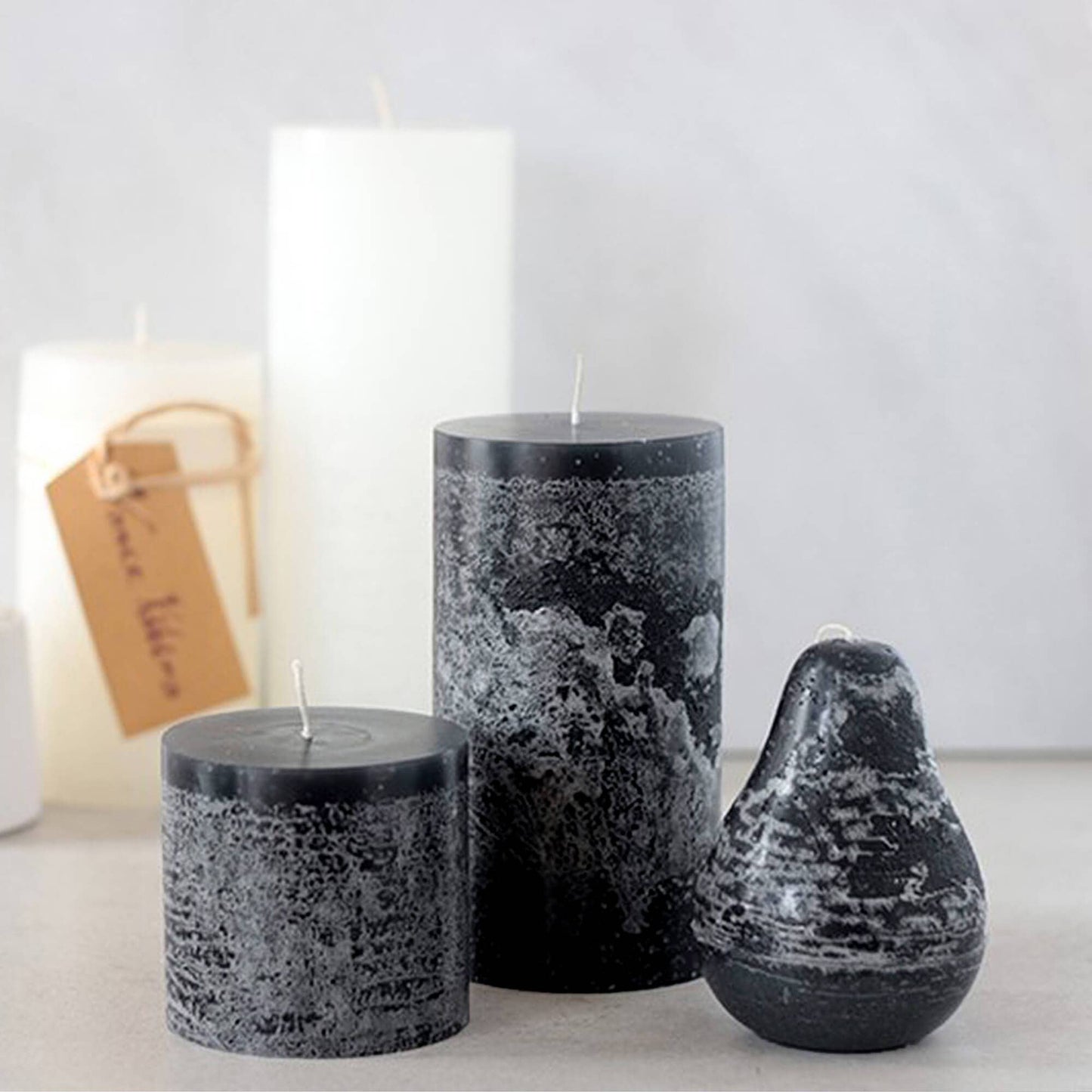 3” x 3” Pillar Candle - Black