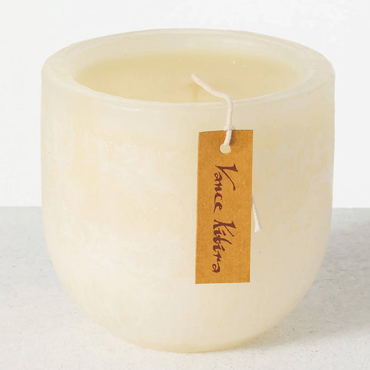 6" x 6" Goblet Candle - White