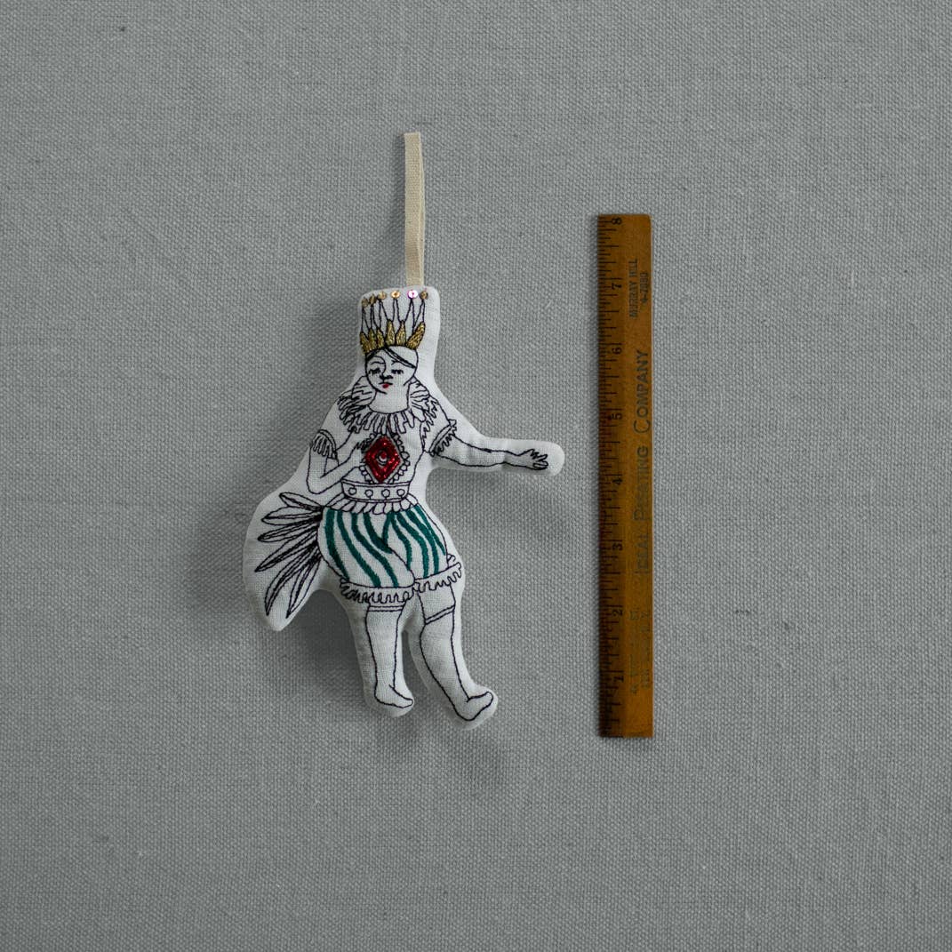 Mini Dancing Jester - Cotton & Lavender filled Ornament - Skippy Cotton