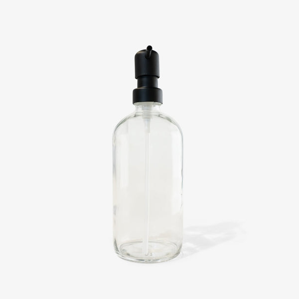 16 oz. Glass Bottle with Black Pump