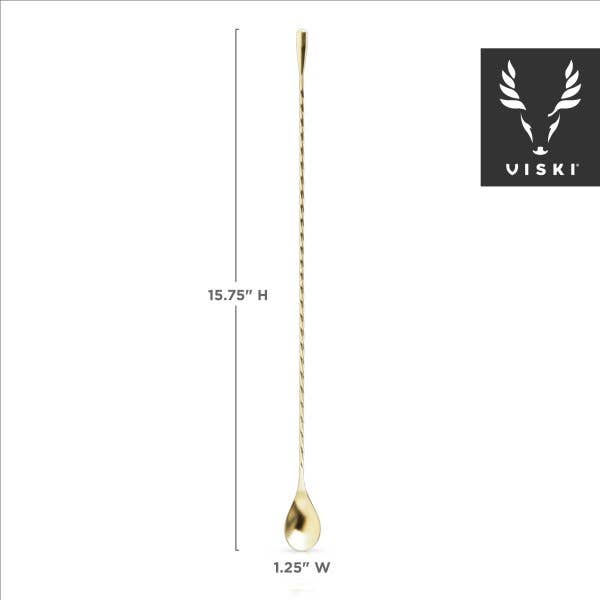 Long Handled Gold Weighted Bar Spoon