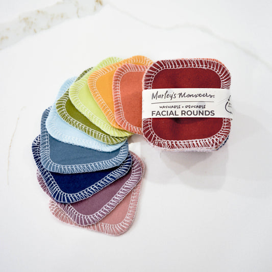 Reusable Facial Rounds  - Earthy Rainbow - 10 Pack