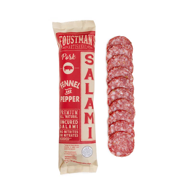 Pork Fennel & Pepper | Foustman's All-Natural Uncured Salami - 8oz