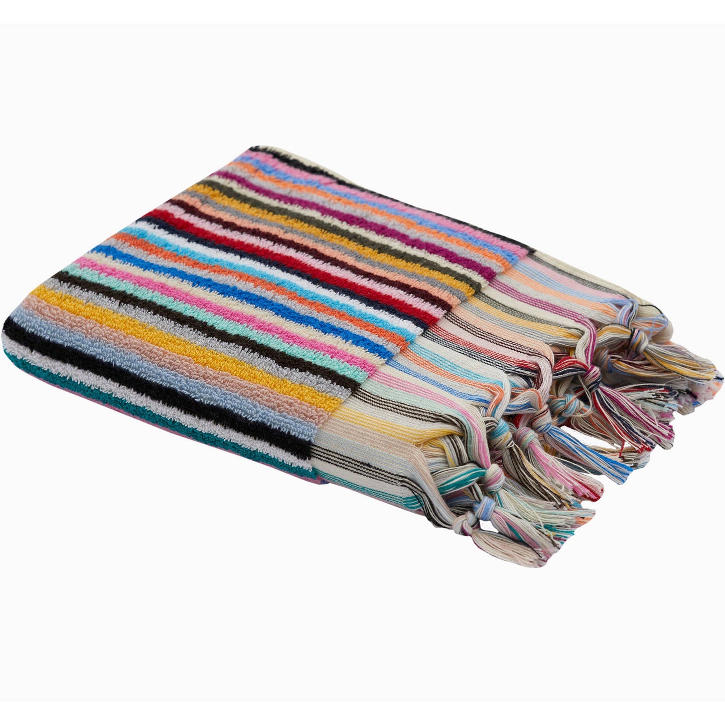 Stripe Hand-loomed Turkish Hand Towel - Rainbow