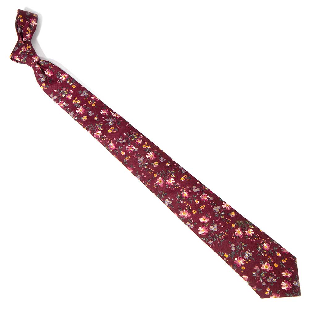 Bordeaux Bouquet Necktie