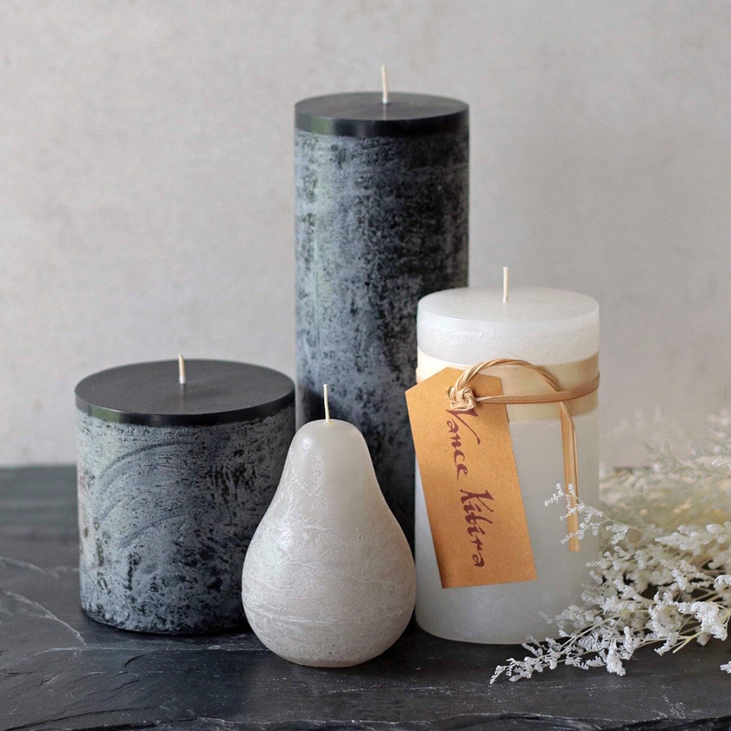 9" x 3" - Pillar Candle - Black