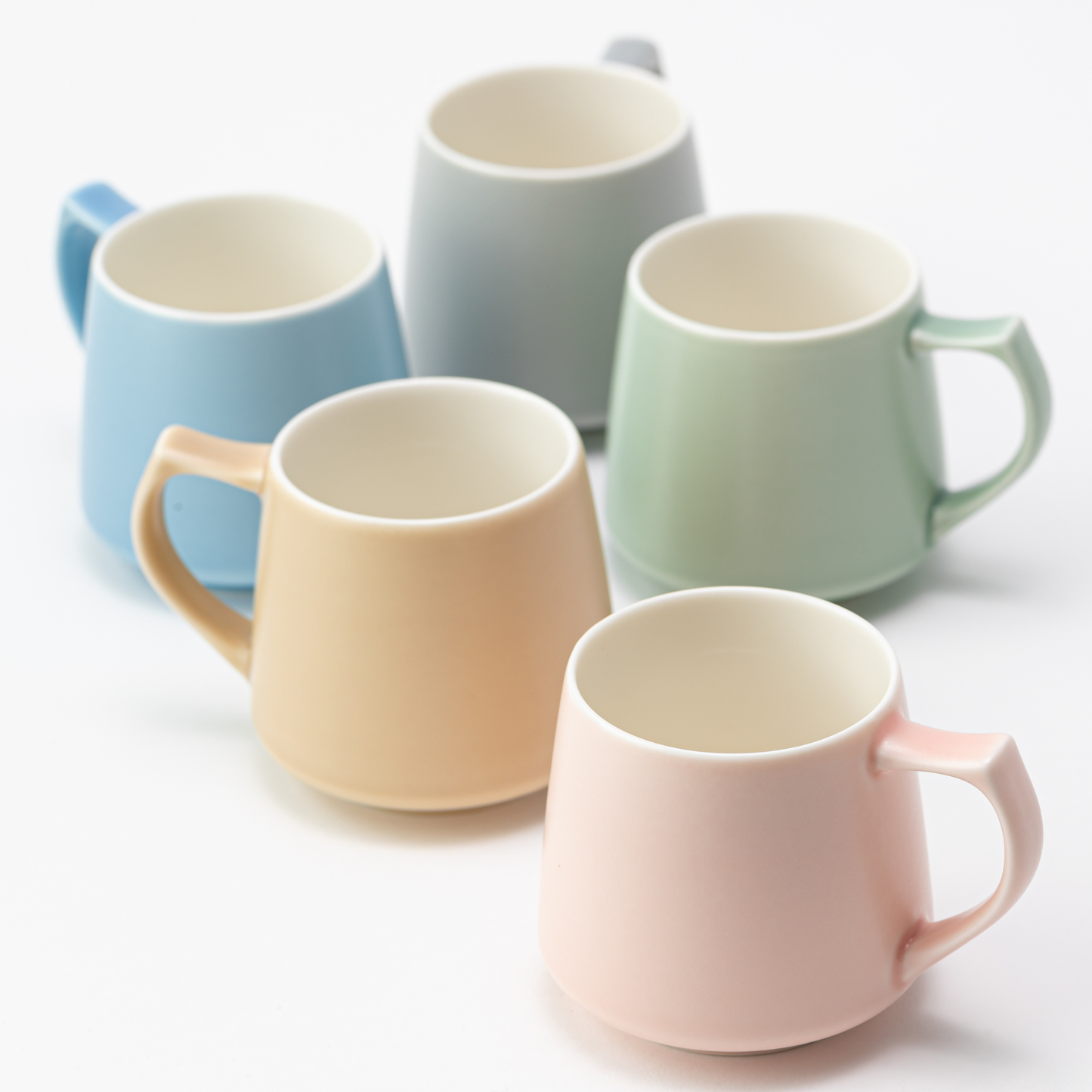 Matte Beige Aroma Mug - Japanese Porcelain - Origami