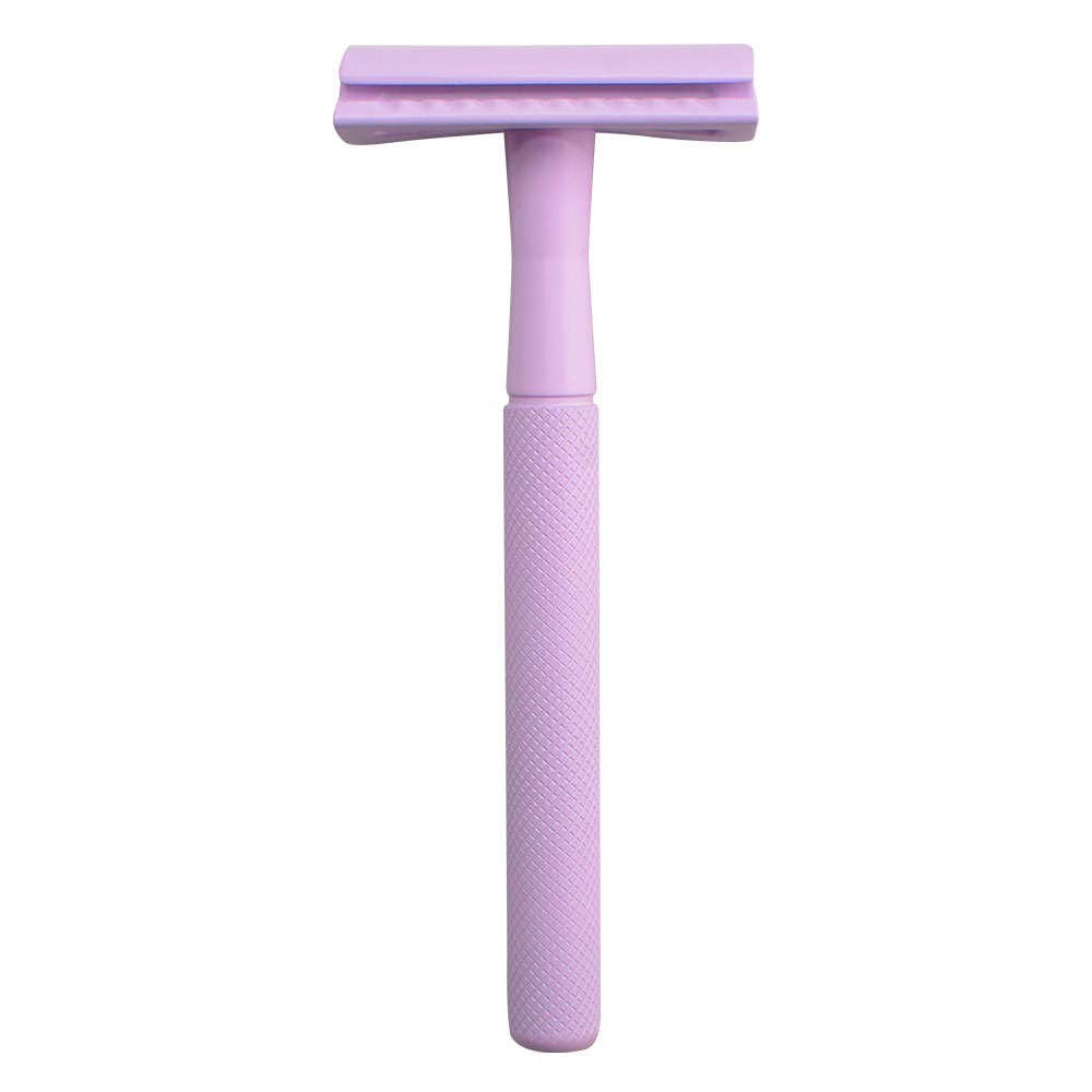 Plastic Free Reusable Safety Razor - Straight Handle Green