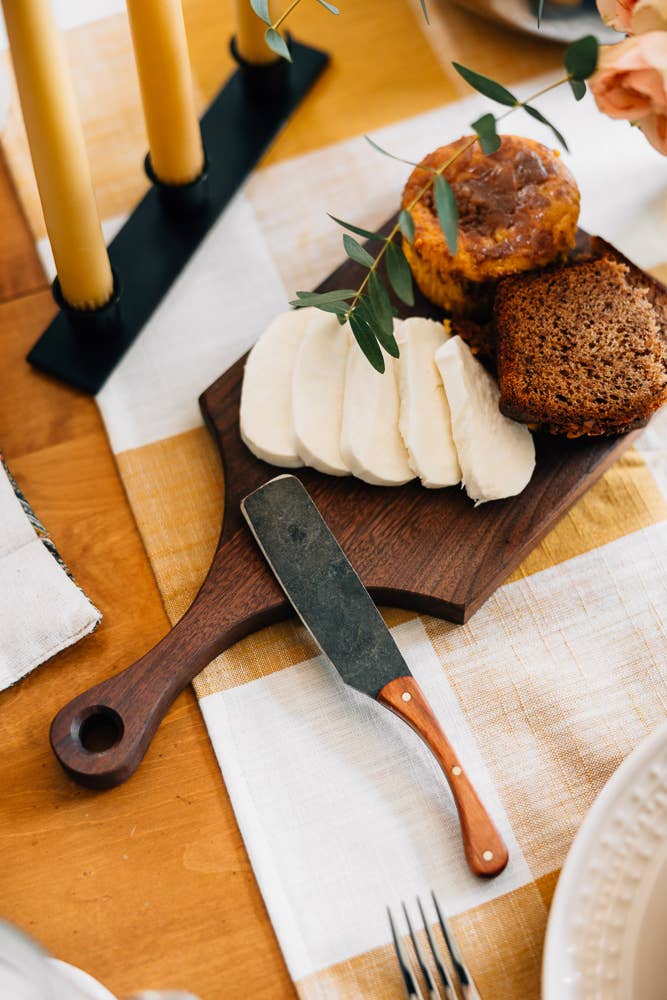 The Hand-Forged Cheese Spreader Knife - Maple Wood - Large