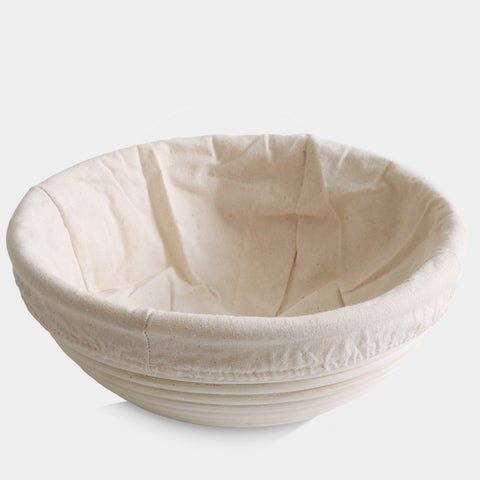 10"  Round Bread  Proofing Basket Rattan Bowl with Cloth Liner
