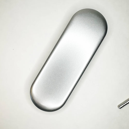 Reusable Stainless Steel Tongue Scraper Case - Silver