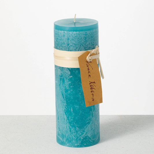 9" x 3" - Pillar Candle - Sea Glass