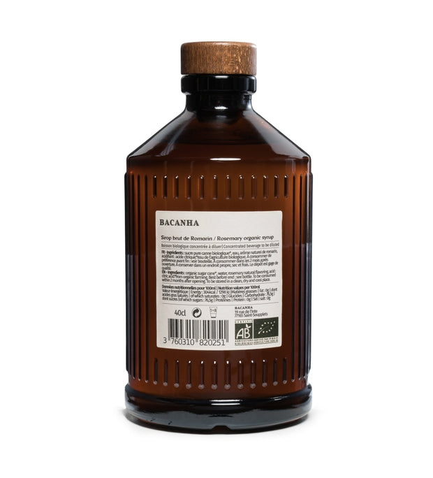 Bacanha Raw Rosemary Syrup - Organic 13.5 oz.