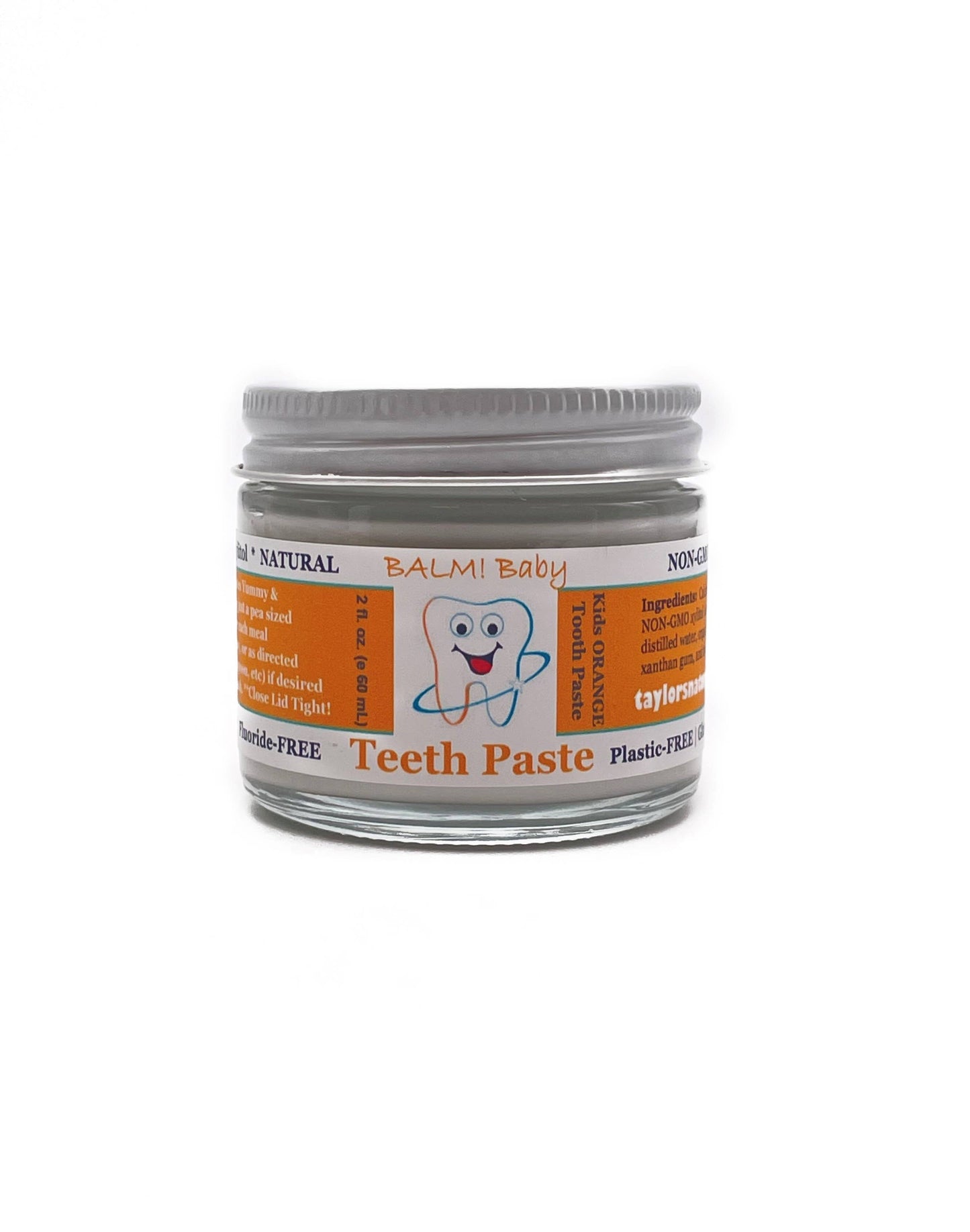 Natural Baby Tooth Paste in a Glass Jar