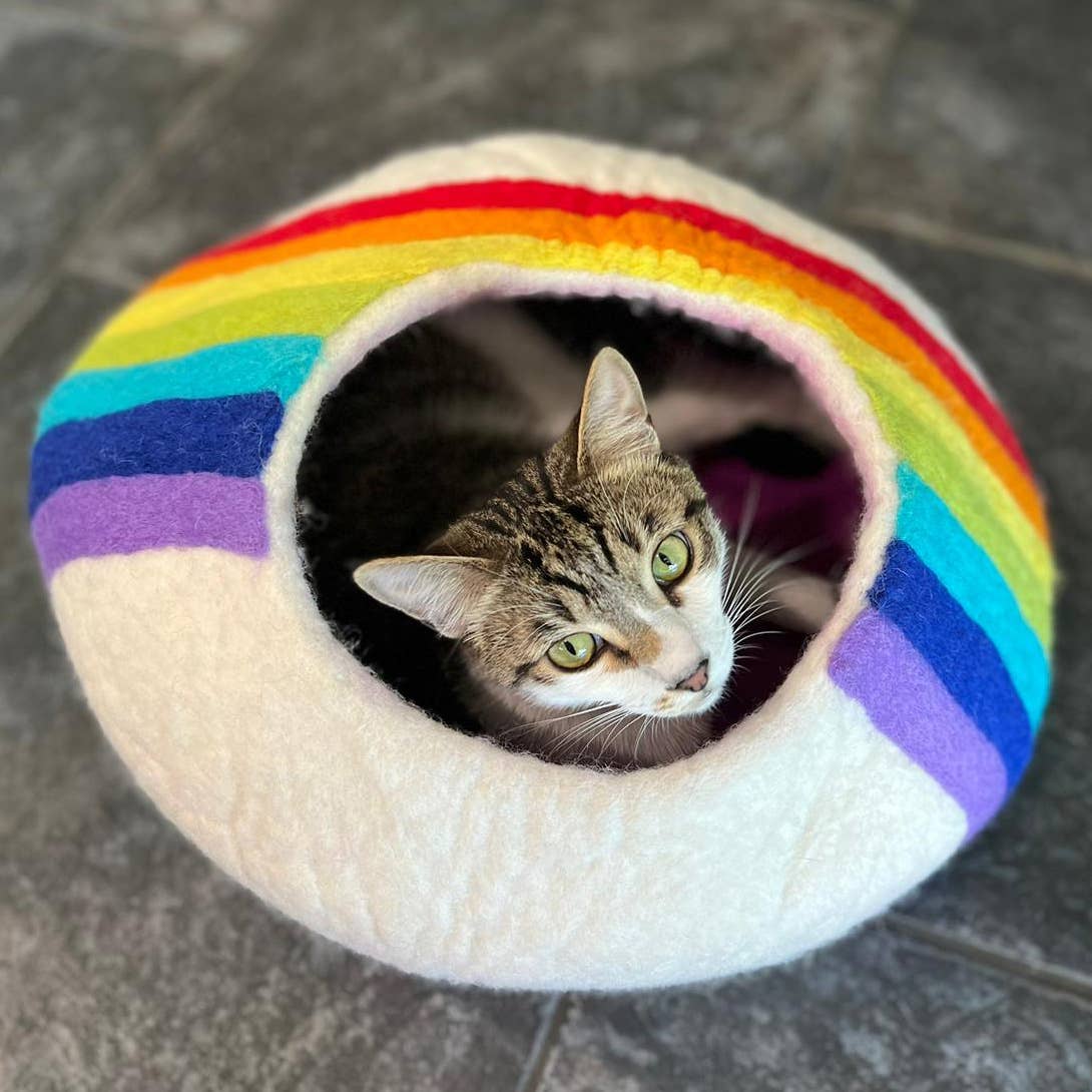 Rainbow Eco Kitty Cave - Friendsheep