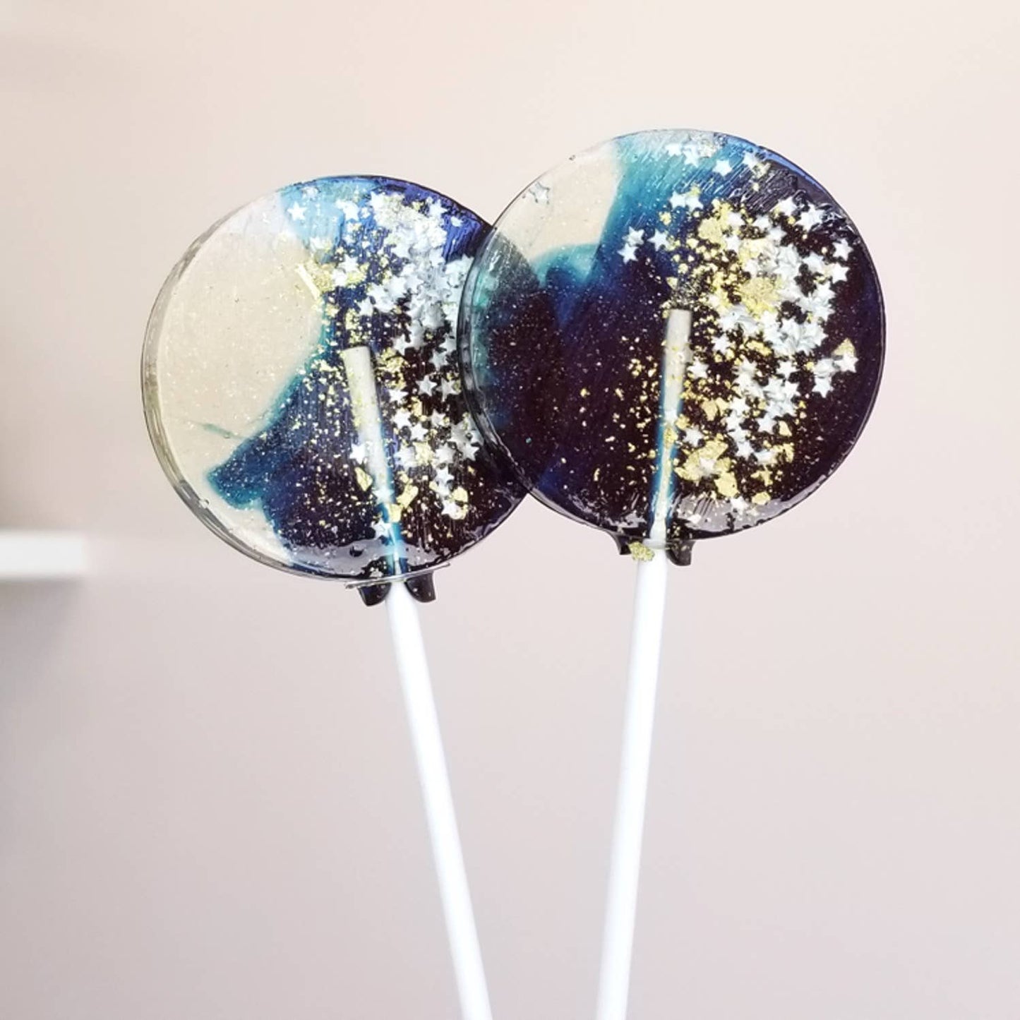 Navy Star Galaxy Lollipops - Blueberry
