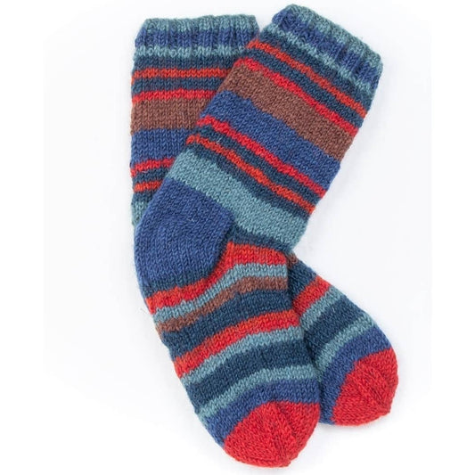 Men's Wool Knit Socks - Sammy Blue