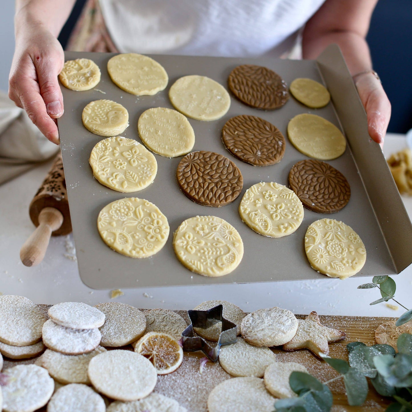 Leaves Embossing Rolling Pin