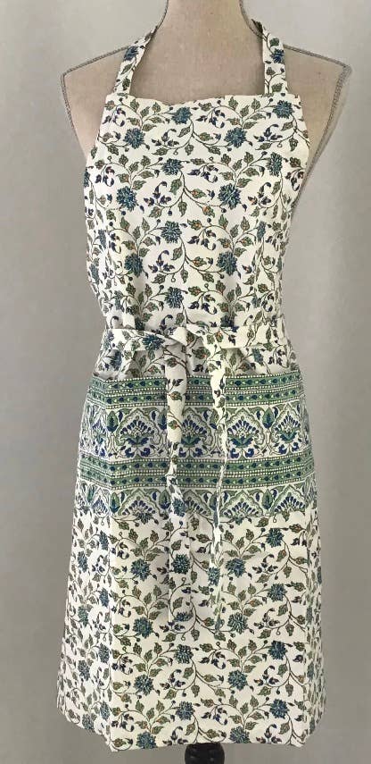 Cotton Canvas Apron - Country Garden