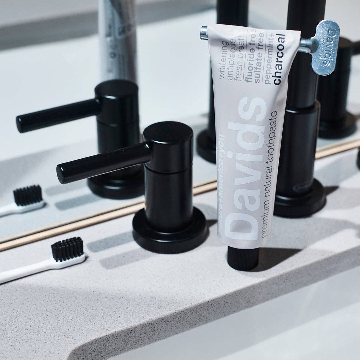 Davids Kids + Adults Premium Toothpaste - Charcoal + Mint