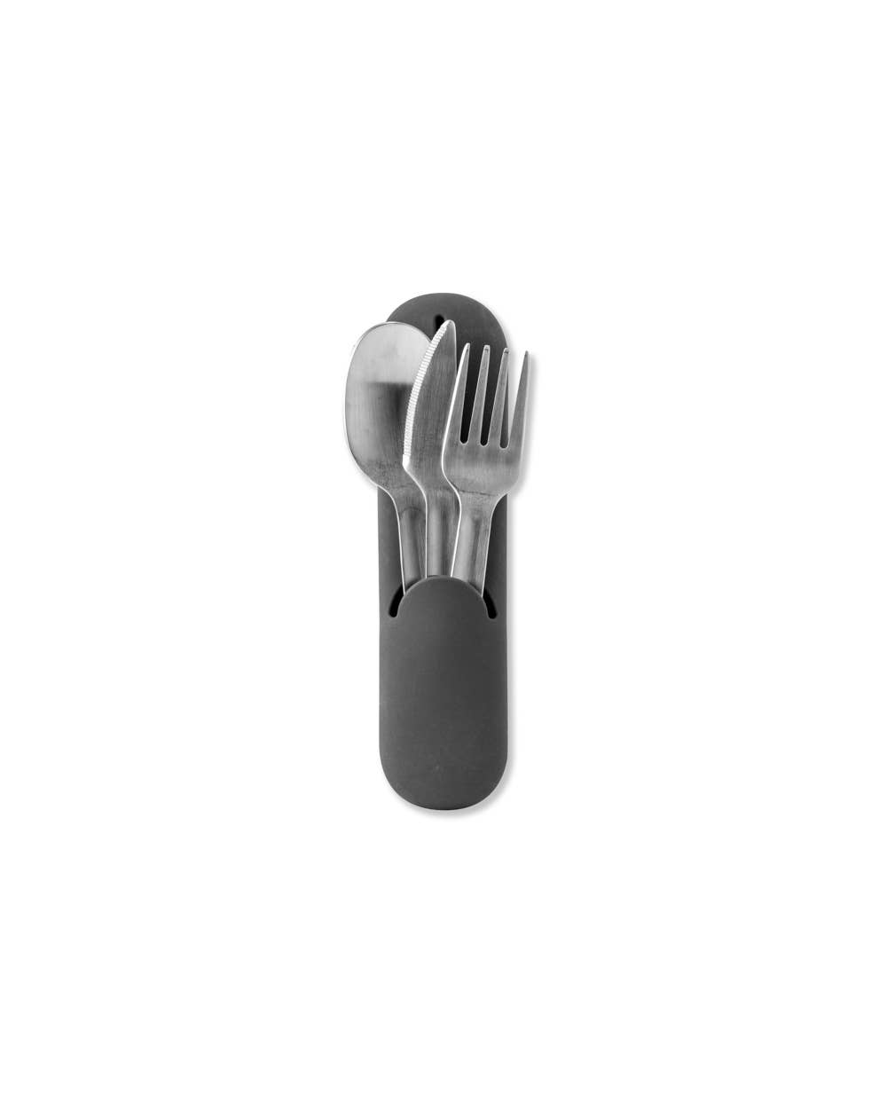 Stainless Steel Utensils Set in Silicone Carry Case - Terrazzo Charcoal