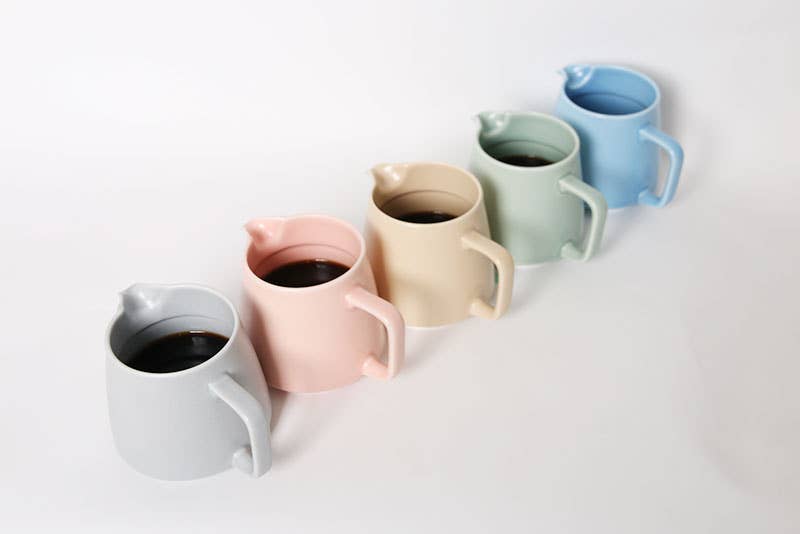 Matte Blue Ceramic Coffee Server  - Japanese Ceramic - Origami