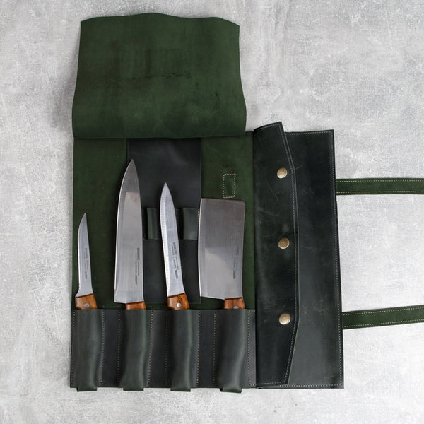 Leather Chef Knife Roll