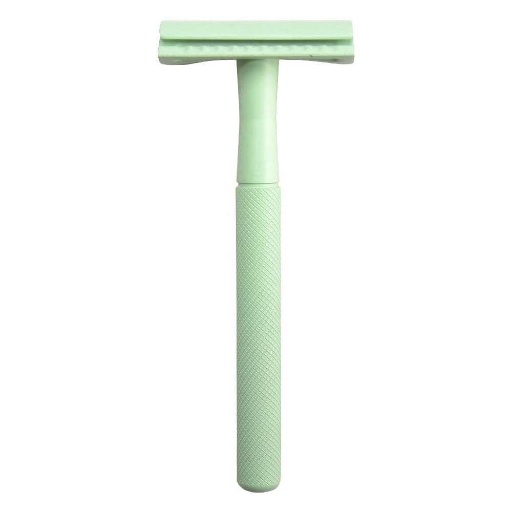 Plastic Free Reusable Safety Razor - Straight Handle Pink