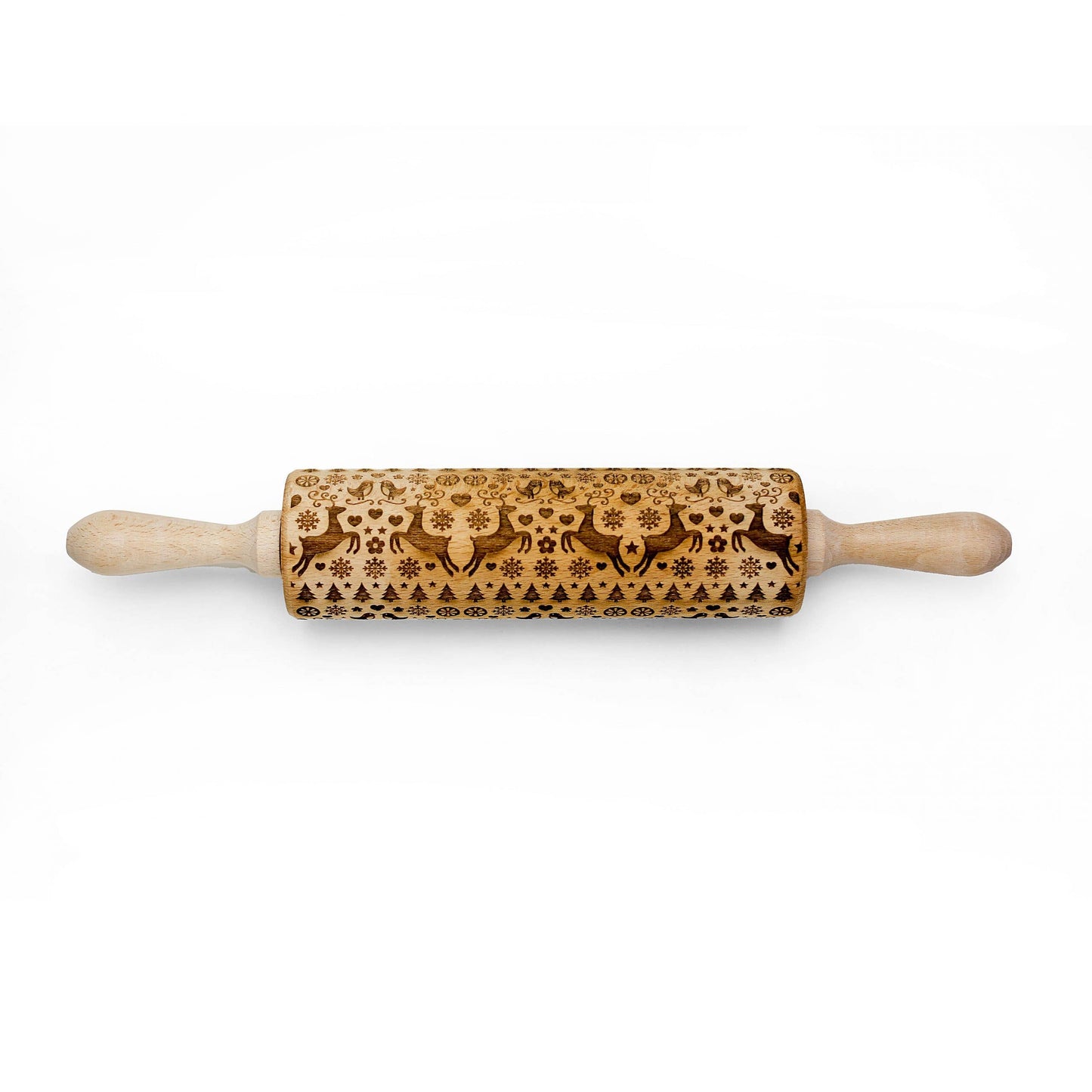 Scandinavian Design - Christmas Deer Embossing Rolling Pin Rolling Pin