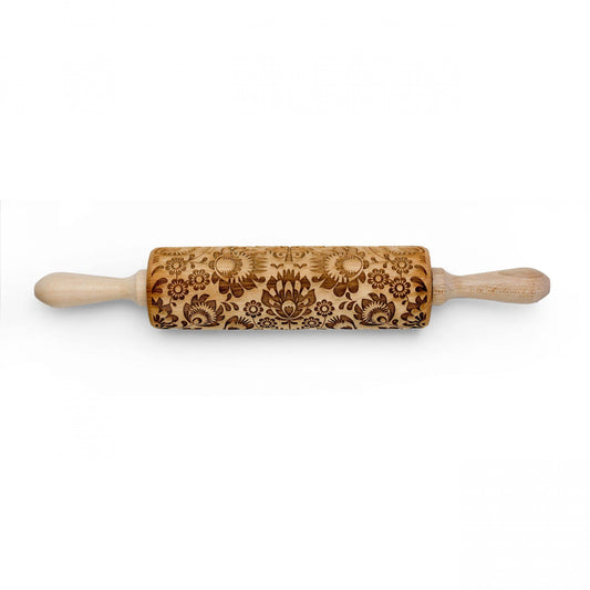 Folk Pattern Embossing Rolling Pin