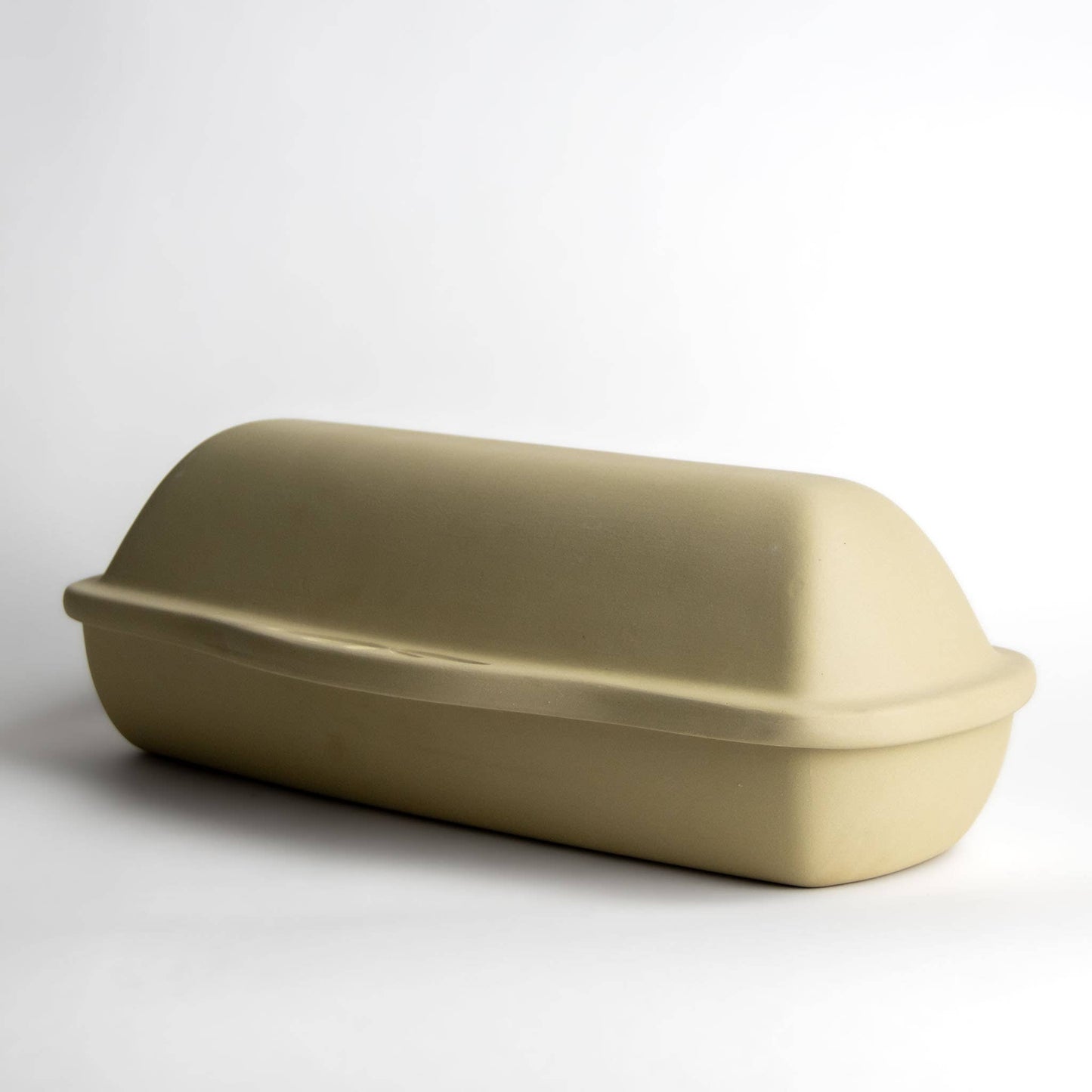 Covered Stoneware Bread Baking Pan