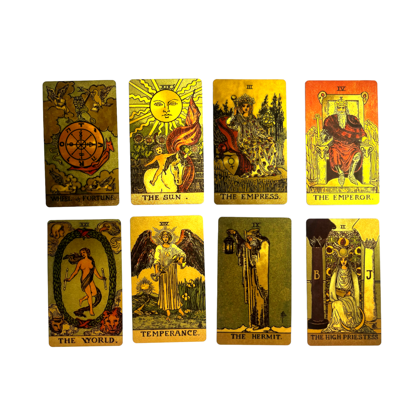 Gold Foil Tarot Deck - Premium Waterproof PVC Cards & Guide