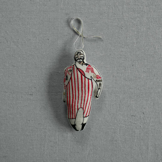 Tattooed Strong Man - Cotton-filled Ornament - Skippy Cotton