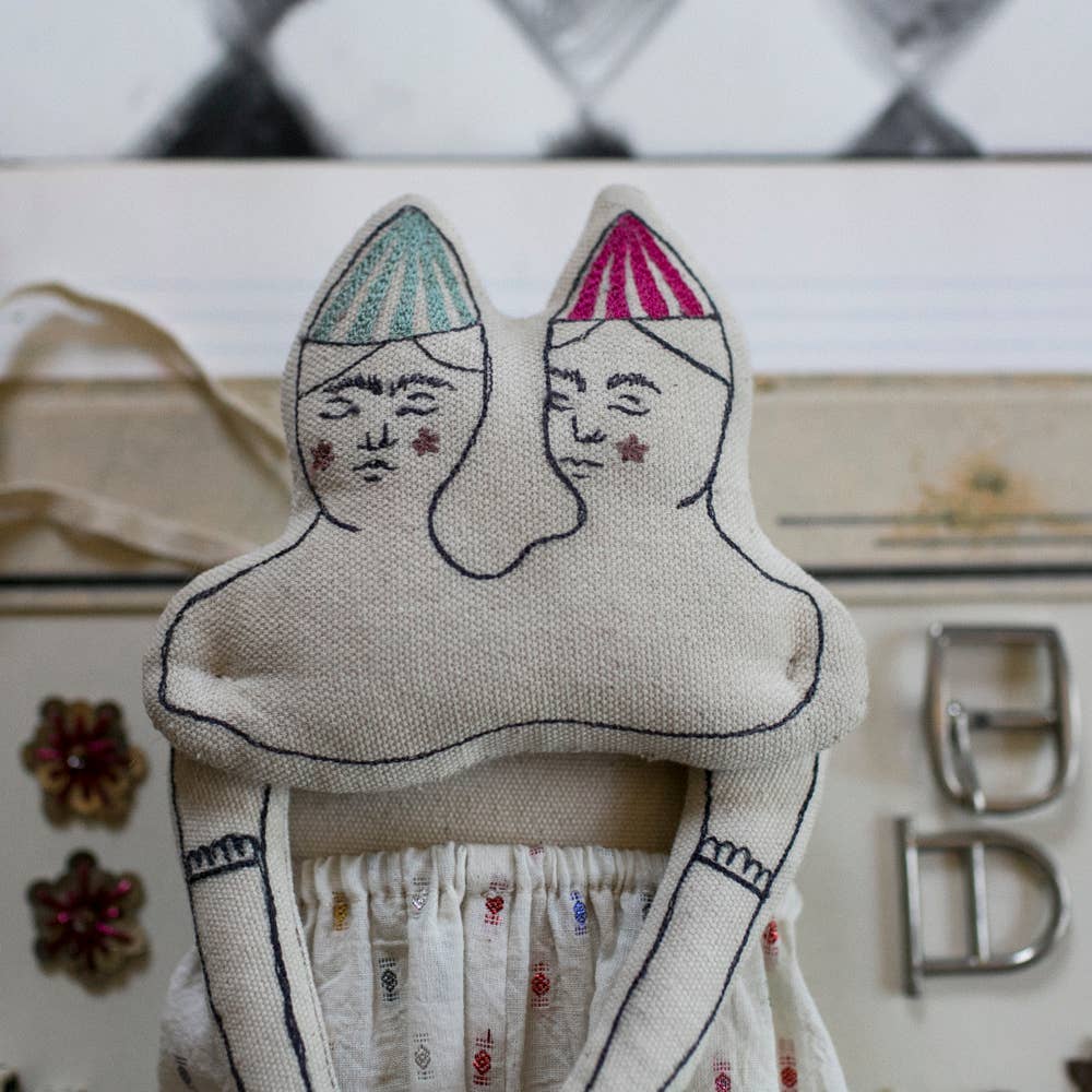 Wonderland Twins - Cotton-filled Wall Hanging Ornament